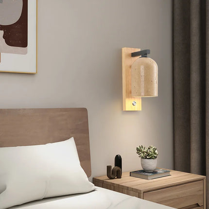 Applique murale LED en pierre naturelle avec interrupteur pour hôtel — LZ4X9T2