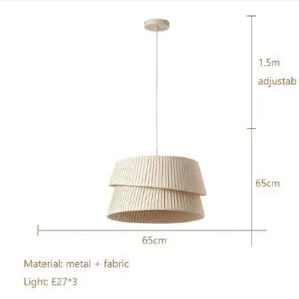 Lustre suspension minimaliste en tissu fait main style wabi sabi — LZ3F9XQ