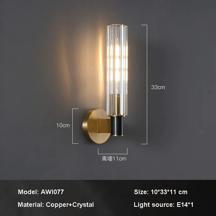 Applique murale LED rétro en laiton pour éclairage moderne — LZ4D9XQ