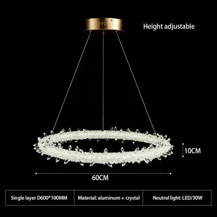 Lustre moderne en cristal pour décoration intérieure élégante — LZ4X9J