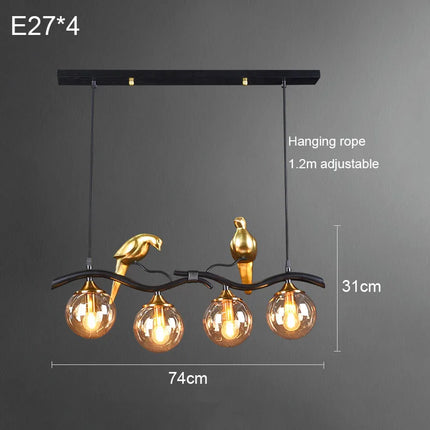 Lustre suspension nordique moderne motif oiseau pour intérieur — LZ4P9X