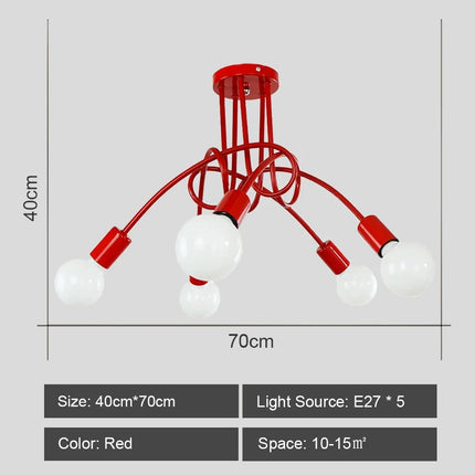 Lustre suspension style industriel moderne pour intérieur élégant — LZ4XJ7