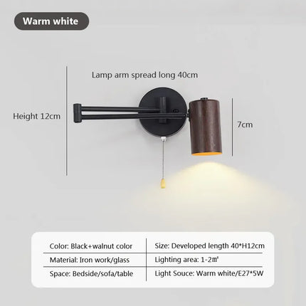 Lampe de chevet nordique pivotante pour lecture et étude — LZ4X9Q