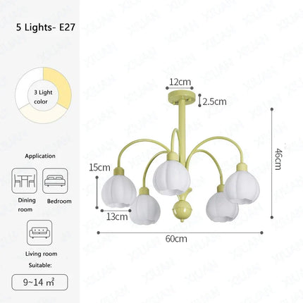 Lustre européen en verre citrouille avec éclairage LED intérieur — LZ4X9QJ