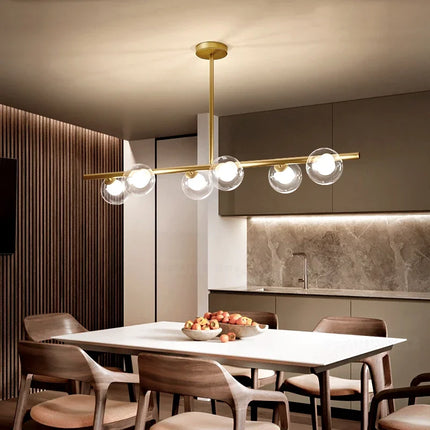 Lustre LED moderne avec billes en verre style nordique — LZ4P7XQ
