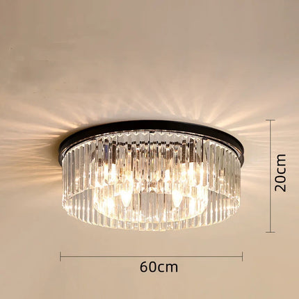 Plafonnier minimaliste en métal avec cristaux pour intérieur — LZ4X9T