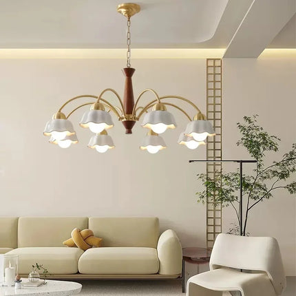 Lustre en céramique à motif floral pour intérieur contemporain — LZ4X9P2