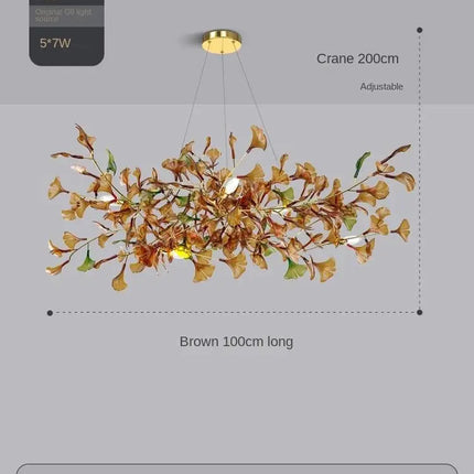 Suspension en verre design ginkgo pour éclairage élégant — LZ4X9M