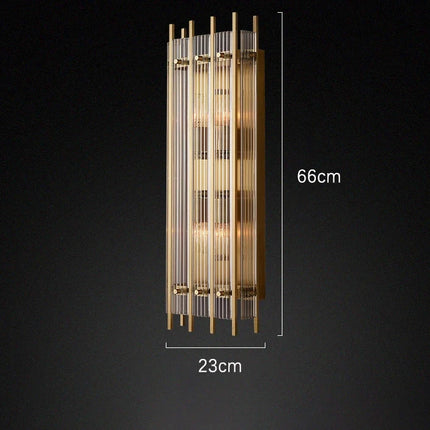 Lustre suspension LED double anneau en cristal doré — LZ4X9P2