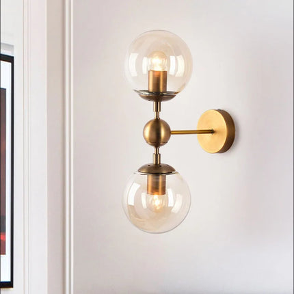 Applique murale rétro dorée pour décoration intérieure raffinée — LZ4G7N1