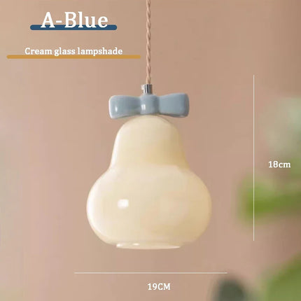 Suspension en verre avec nœud rose pour chambre d’enfant — LZ4X9P2