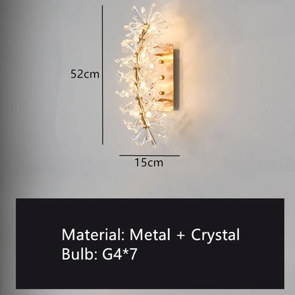 Applique murale LED en cristal à montage en surface moderne — LZ7XQ2