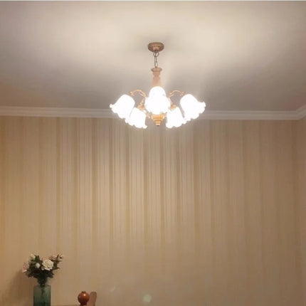 Suspension lustre vintage en verre dépoli style nordique — LZ4X9T1