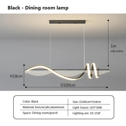 suspension LED design moderne pour restaurant