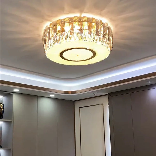 Plafonnier LED rond en verre de cristal dimmable moderne — LZ4X9Q2