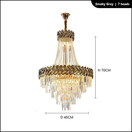 Lustre LED en cristal au design moderne pour villa duplex — LZ4X9P2