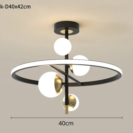 lustre nordique moderne à led simple boule pour éclairage intérieur