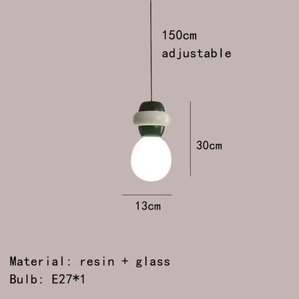 Suspension en résine et verre avec câble ajustable — LZ4X9M