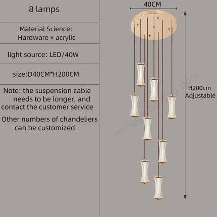 Suspension moderne pour loft et hall style nordique — LZ4X9P