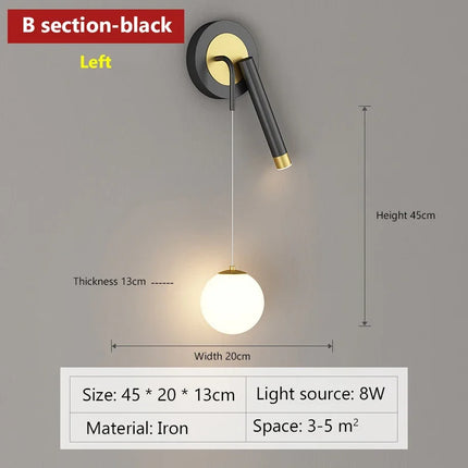 Applique murale LED double tête au design moderne pour décoration intérieure — LZ4XJ9