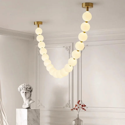 Lustre LED perles nordiques pour décoration intérieure — LZ7X9Q