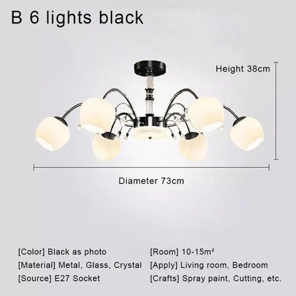 Lustre LED en cristal style nordique pour décoration intérieure — LZ4X9T