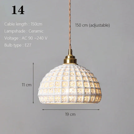 Suspension japonaise traditionnelle en céramique style nordique — LZ4G7T9