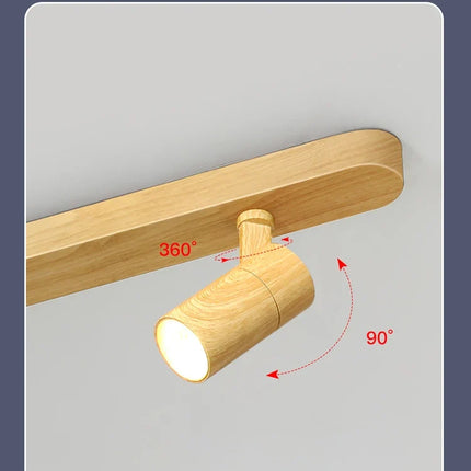 Lustre LED moderne imitation bois pour intérieur — LZ4X9Q2F