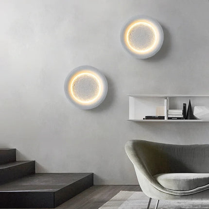 Applique murale créative lune pleine et étoiles pour intérieur — LZ3XQ9
