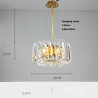 40cm pendant light / Warm light / Silver frame