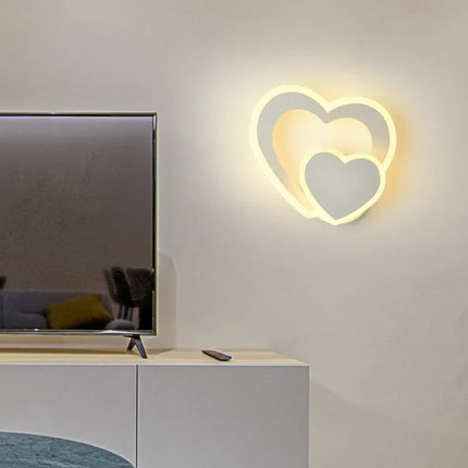 applique murale led design coeur nordique moderne