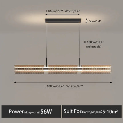 lustre nordique pour éclairage de table et cuisine