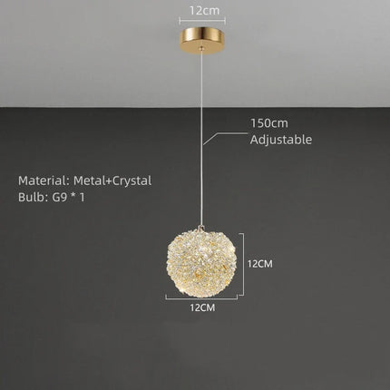 Suspension moderne en cristal avec cordon ajustable — LZ4X9P