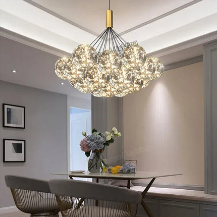 Suspension LED en verre transparent à hauteur réglable design moderne — LZ4X9P
