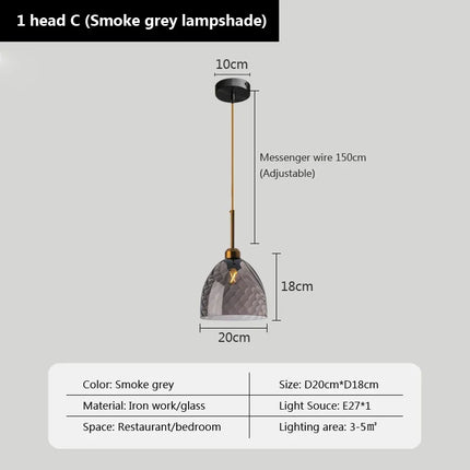 Suspension en verre pour éclairage décoratif intérieur moderne — LZ4X9T