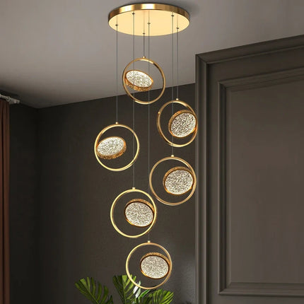 Lustre LED minimaliste en anneau pour villa — LZ4X9T2