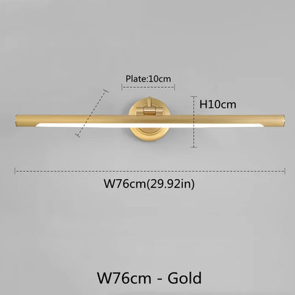 Applique murale LED noire style Américain pour salle de bain et miroir — LZ4X9P2