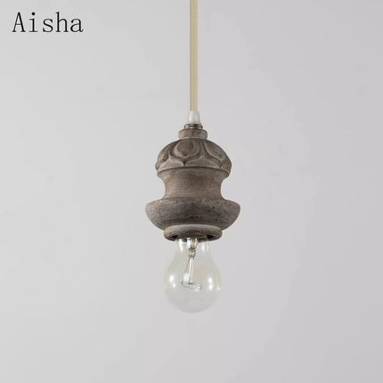suspension rétro style rural imitation bois pour intérieur