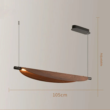 Lustre japonais rétro à motifs feuilles pour salle à manger — LZ4X9T2