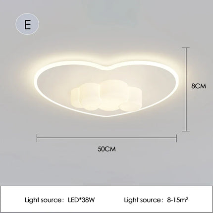 Plafonnier LED nuage pour chambre d'enfant au design chaleureux et minimaliste — LZ4X9J2