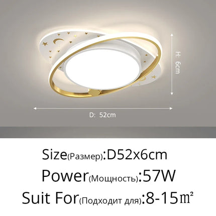 Lustre moderne avec télécommande pour éclairage décoratif intérieur — LZ4X9Q7