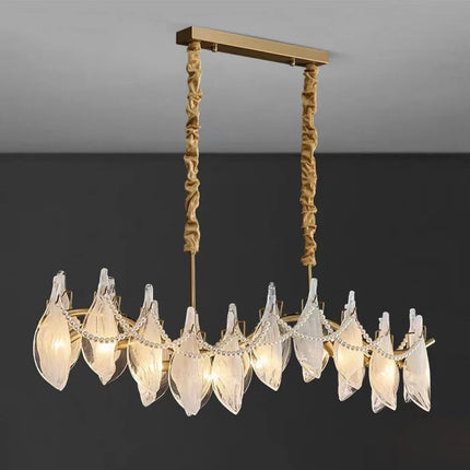 Lustre suspension postmoderne en verre dépoli — LZ4G7XQ