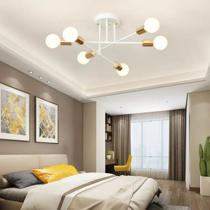 Plafonnier LED design Spoutnik semi-intégré style nordique pour salon — LZ4X9P2
