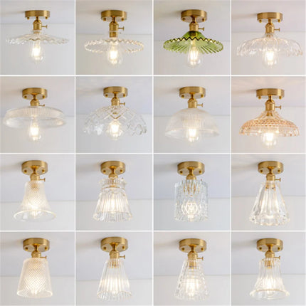 Plafonnier LED vintage en verre style nordique pour intérieur moderne — LZ4Q9T1