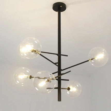 Lustre suspension LED globe avec bulles de verre décoratives — LZ4P9X