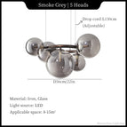 Gris fumé 5H / Lumière neutre / Corps de lampe noir
