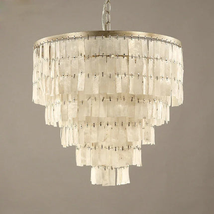 Lustre rétro en coquillage pour décoration intérieure élégante — LZ4X9T2