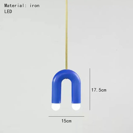Lustre suspension réglable en fil métallique arc-en-ciel art déco — LZ4P9XQ