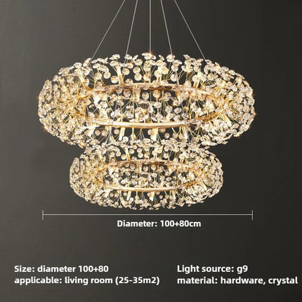 Lustre moderne en cristal forme pissenlit créatif et atmosphérique — LZ4X9Q2M