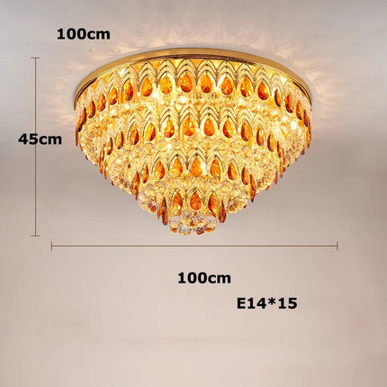 Lustre dimmable en cristal pour intérieur moderne — LZ4X9QJ2